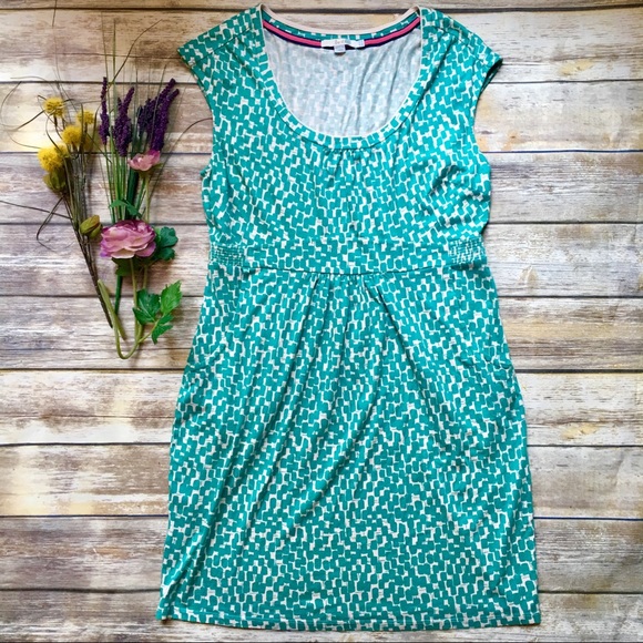 Boden Dresses & Skirts - BODEN Teal & Cream Dress - 12 R